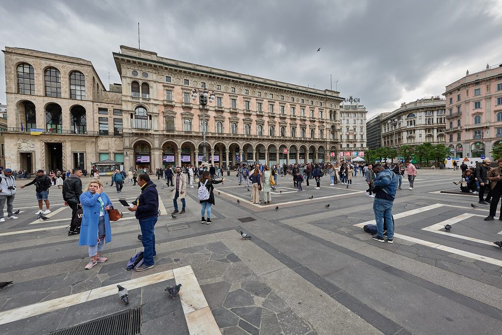 The Piazza del Duomo in Milan, Italy